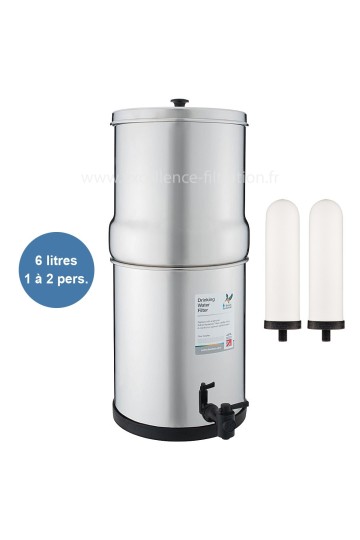 BRITISH BERKEFELD - Filtre 6 litres - 2 cartouches Ultra Stérasyl incluses