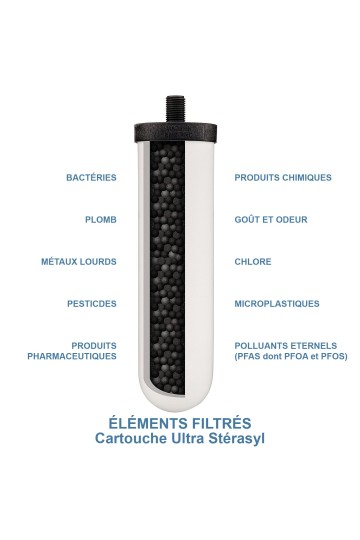 BRITISH BERKEFELD : Cartouche filtrante Ultra Stérasyl - Éléments filtrés
