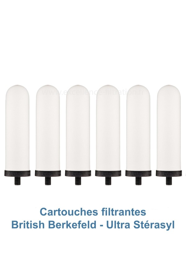 BRITISH BERKEFELD : 3 paires de cartouches filtrantes Ultra Stérasyl